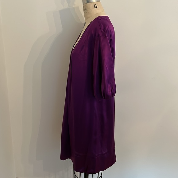 Satin dress in gorgeous regal purple color - Picture 4 of 8